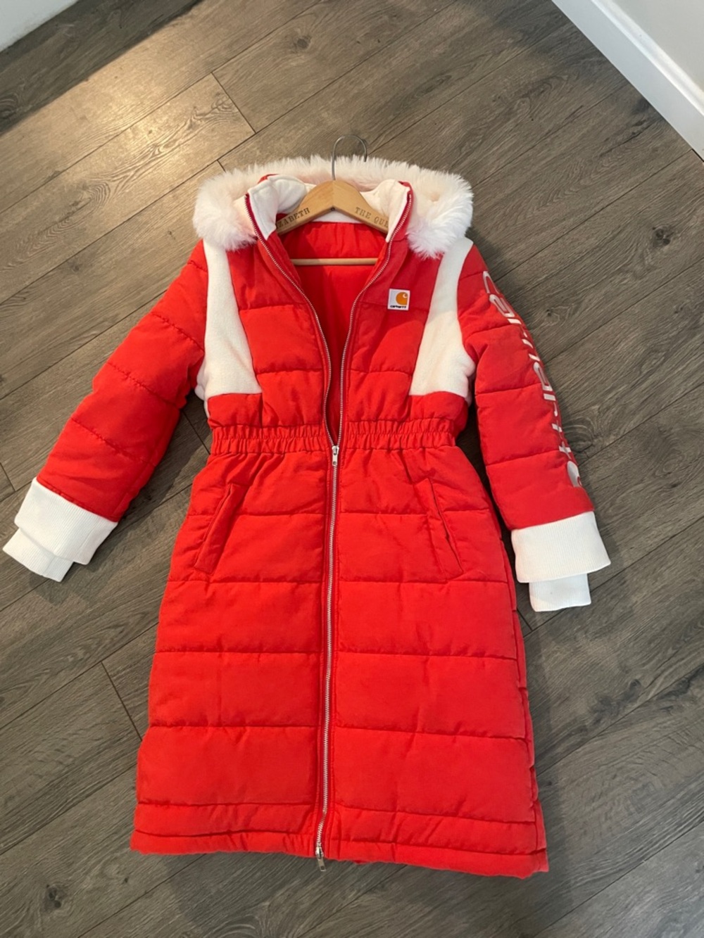 Carhartt Red Quilted Puffer Coat